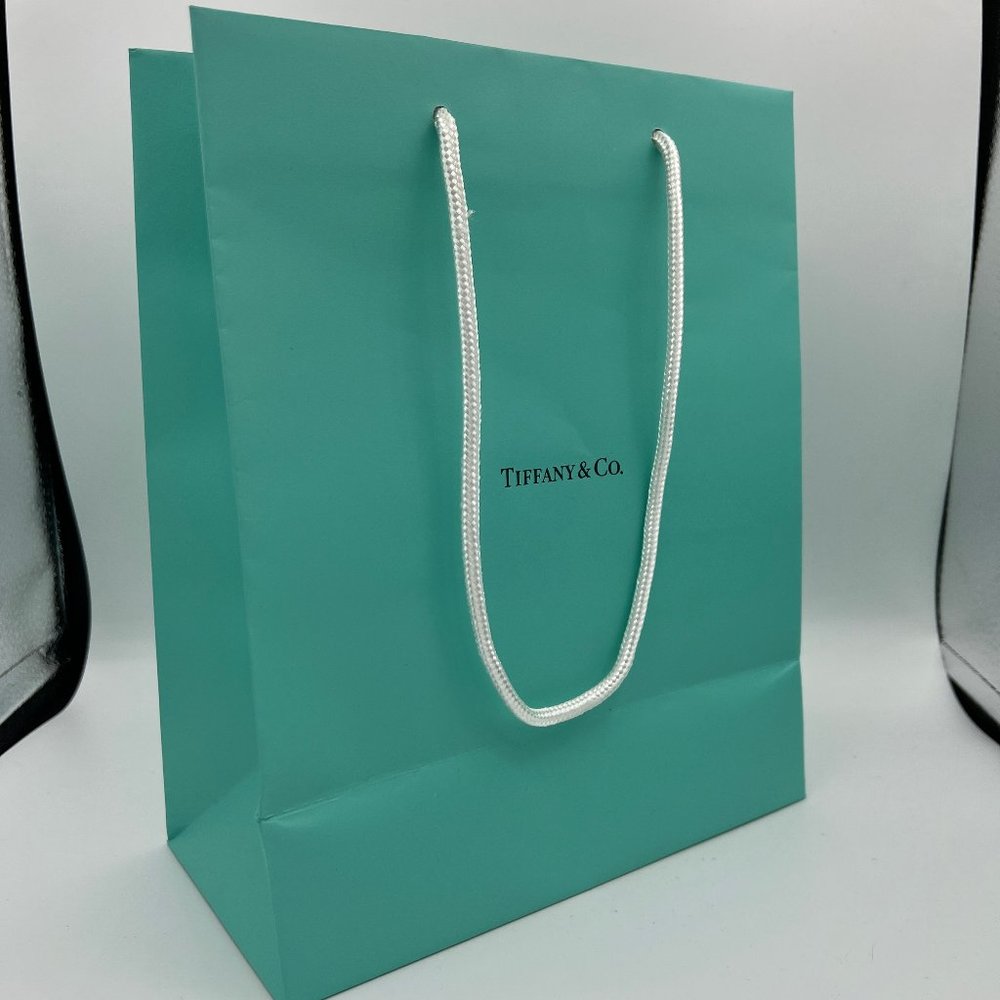 Authentic Teal Tiffany & Co Shopping Gift Paper Bag 10" X 8" X 4"